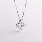 Срібне кольє "Конюшина" з фіанітами 181366 от ювелирного магазина Оникс