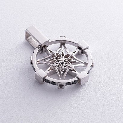 Серебряный кулон "Роза ветров" (фианиты) п2501р №3