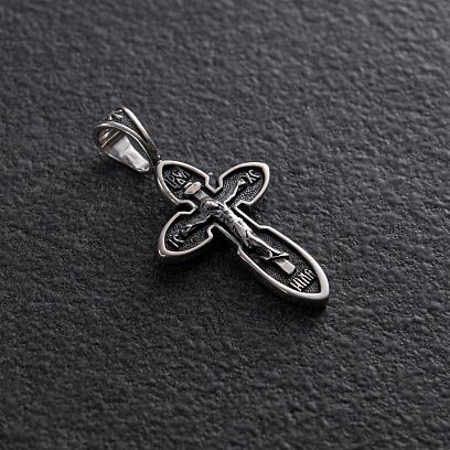 Серебряный крест "Распятие. Спаси и сохрани"  132916