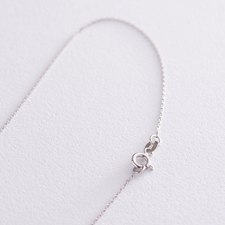 Золотое колье с фианитом кол01622 от ювелирного магазина Оникс - 4