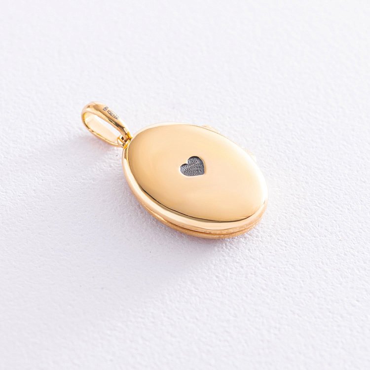 Срібний кулон для фотографії "Квіти" (позолота, чорніння) 133041 від ювелірного магазину Онікс - 5