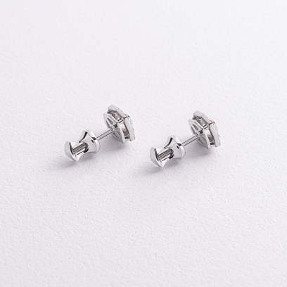 Золоті сережки - пусети з діамантами 344881121 №3