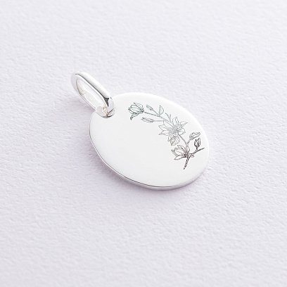 Серебряный кулон "Цветочки" 133045цвет №4