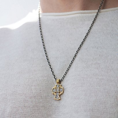 Православный крест "Господь Вседержитель. Икона Божией Матери" 131460 №2