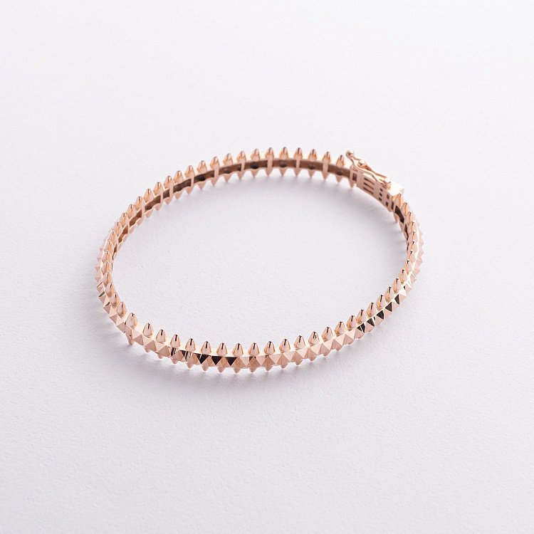 Жорсткий браслет у червоному золоті б05352 від ювелірного магазину Онікс