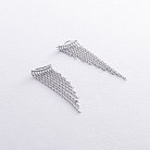 Срібні сережки - клаймбери з фіанітами OR113060 от ювелирного магазина Оникс - 6