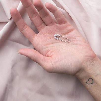 Золота шпилька з діамантами закб0006nl №2