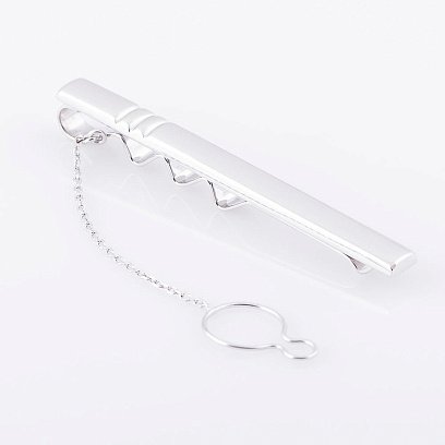 Затиск для краватки з білого золота заж00117