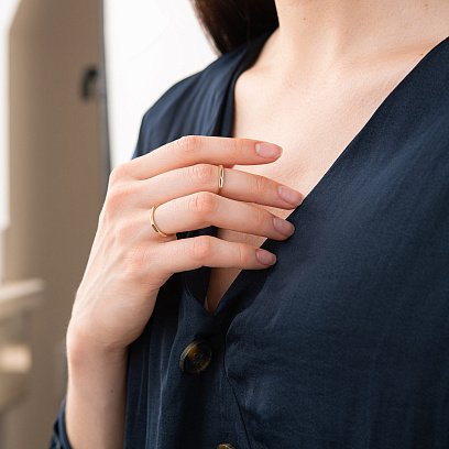 Каблучка "Далія" в жовтому золоті к06866 №13