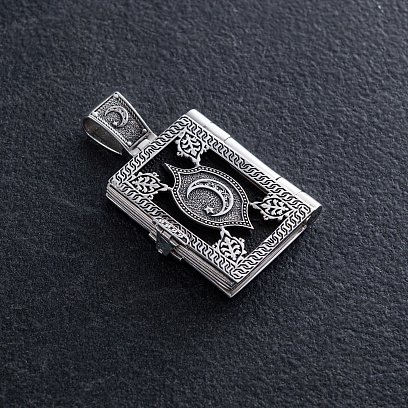 Серебряный кулон "Коран" с эбеновым деревом 941 №4