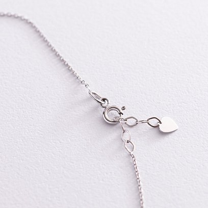 Колье с гравировкой "Мавка" в белом золоте кол01779м №4