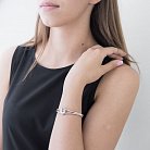 Серебряный браслет с эмалью и фианитами 14918 от ювелирного магазина Оникс