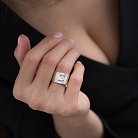 Серебряное кольцо с гравировкой "Sex is art" 112143арт от ювелирного магазина Оникс - 2