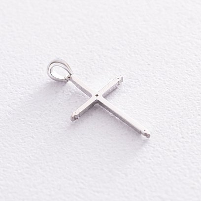 Золотой крестик с бриллиантами пб0258di №3