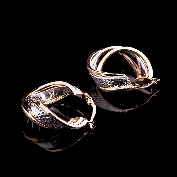 Золотые серьги с03920 от ювелирного магазина Оникс - 1