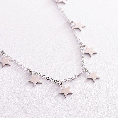 Серебряное колье "Звездочки" 181199 №3