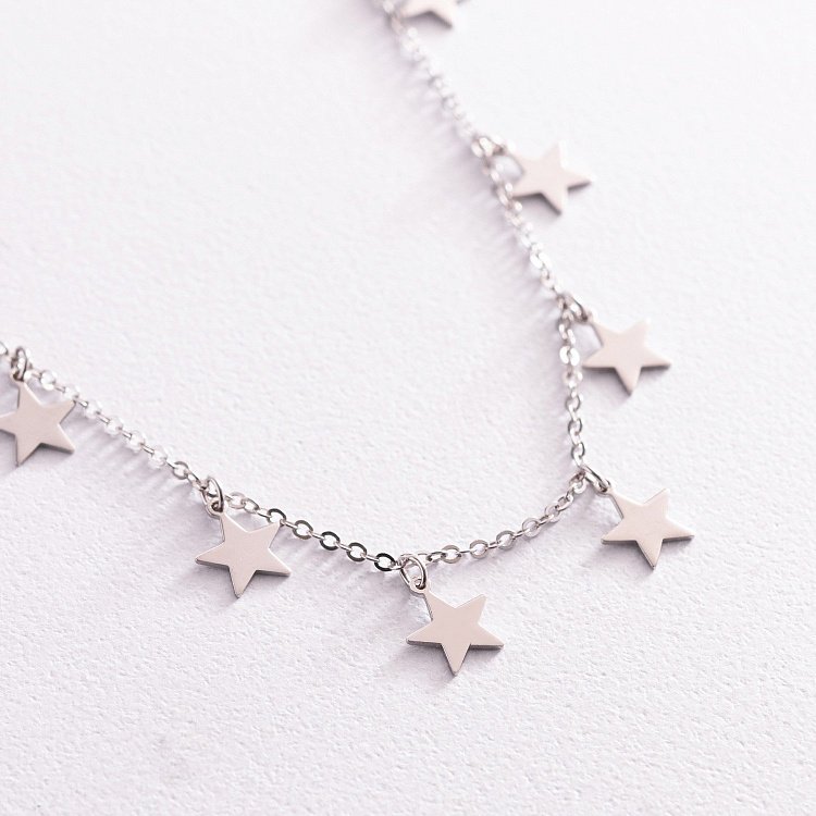 Серебряное колье "Звездочки" 181199 от ювелирного магазина Оникс - 2