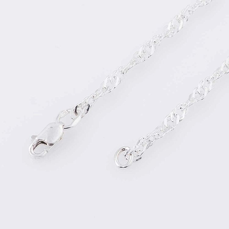 Серебряная цепочка плетение Сингапур б010743 от ювелирного магазина Оникс - 1