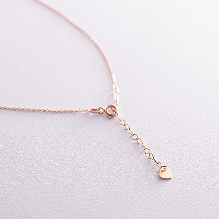 Двойное золотое колье "Шарики и сердечко" кол02293 от ювелирного магазина Оникс - 4