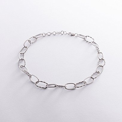 Срібне кольє "Свобода" (родій) 181273 №4