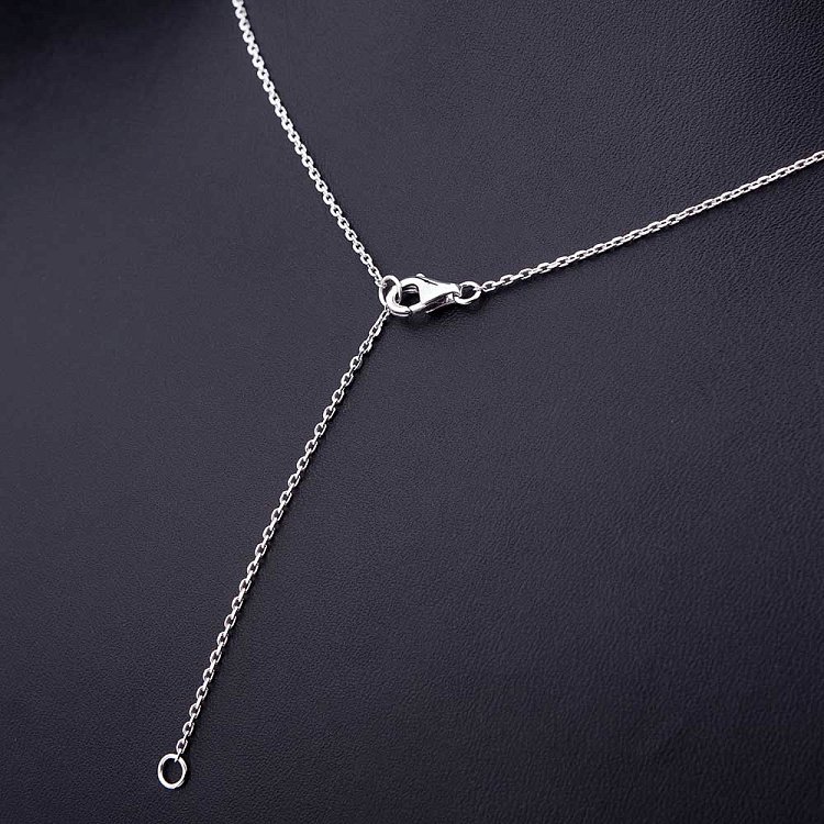 Колье "Love" с фианитами (родий, 50см) 18177 от ювелирного магазина Оникс - 6