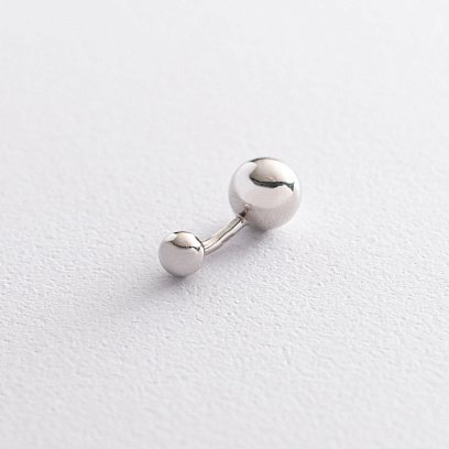 Срібний пірсинг в пупок 26007