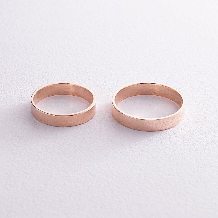 Золотое обручальное кольцо "Американка" (возможна гравировка) обр00002ш4 от ювелирного магазина Оникс - 6