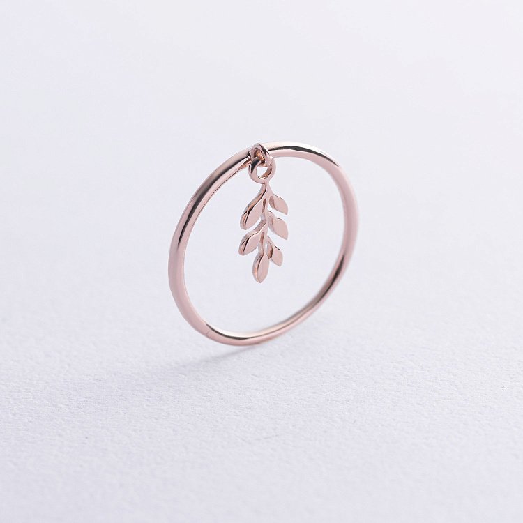 Каблучка "Гілочка" (червоне золото) к08063 від ювелірного магазину Онікс