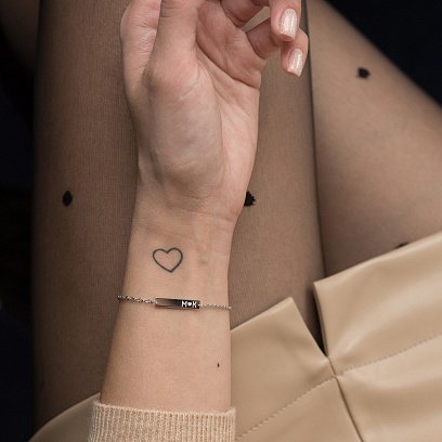 Срібний браслет "Твоя історія" з гравіюванням 2075л №8