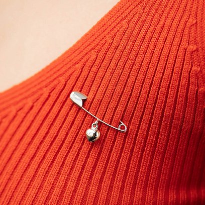 Золотая булавка "Сердечко" зак00348 №2