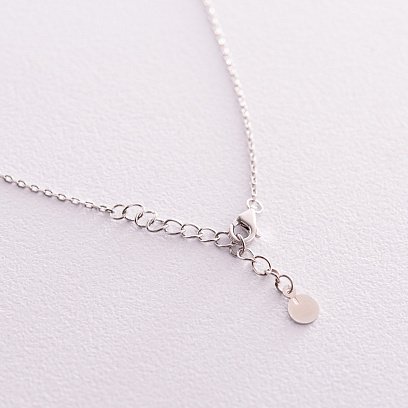 Колье "Флаг Украины" в серебре (синяя и желтая эмаль) 181237 №5