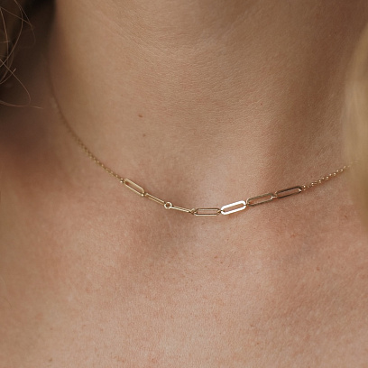 Кольє - ланцюжок у жовтому золоті кол02382 №6