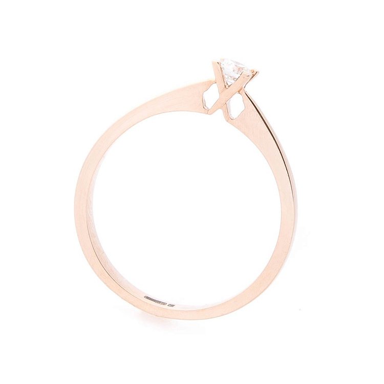 Золотое помолвочное кольцо с бриллиантом кб0134arp от ювелирного магазина Оникс - 2