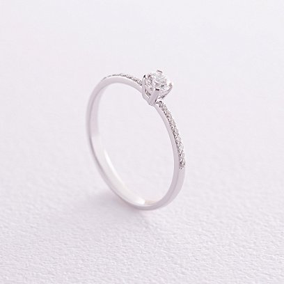 Заручальна золота каблучка з діамантами 228031121