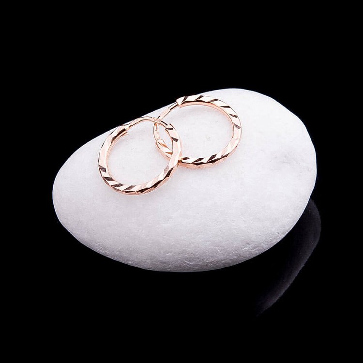 Золоті сережки "Кільця" с05363 від ювелірного магазину Онікс