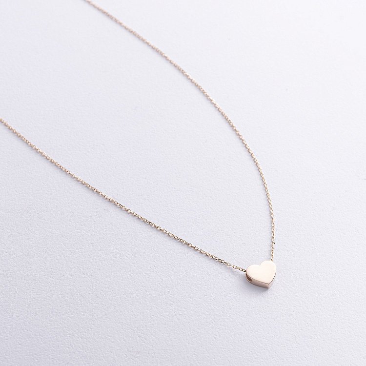 Кольє "Сердечко" у жовтому золоті кол02522 від ювелірного магазину Онікс - 2