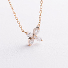 Колье "Цветочек" в желтом золоте (бриллианты) колб0193sm от ювелирного магазина Оникс - 1