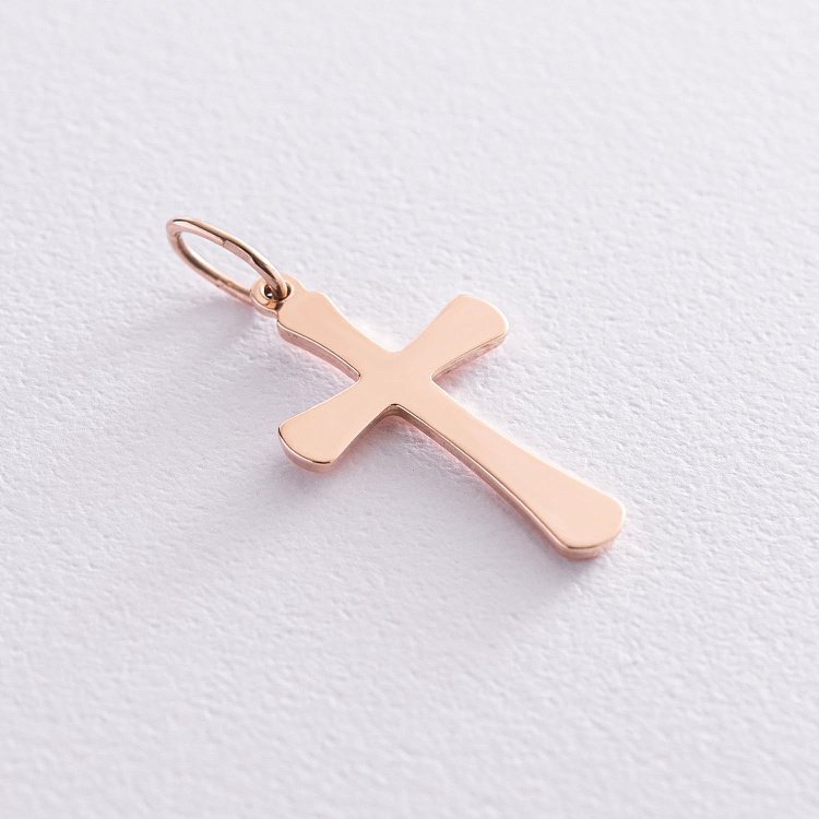 Хрестик в червоному золоті п03592 від ювелірного магазину Онікс - 2