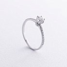 Помолвочное кольцо с бриллиантами (белое золото) 225401121 от ювелирного магазина Оникс