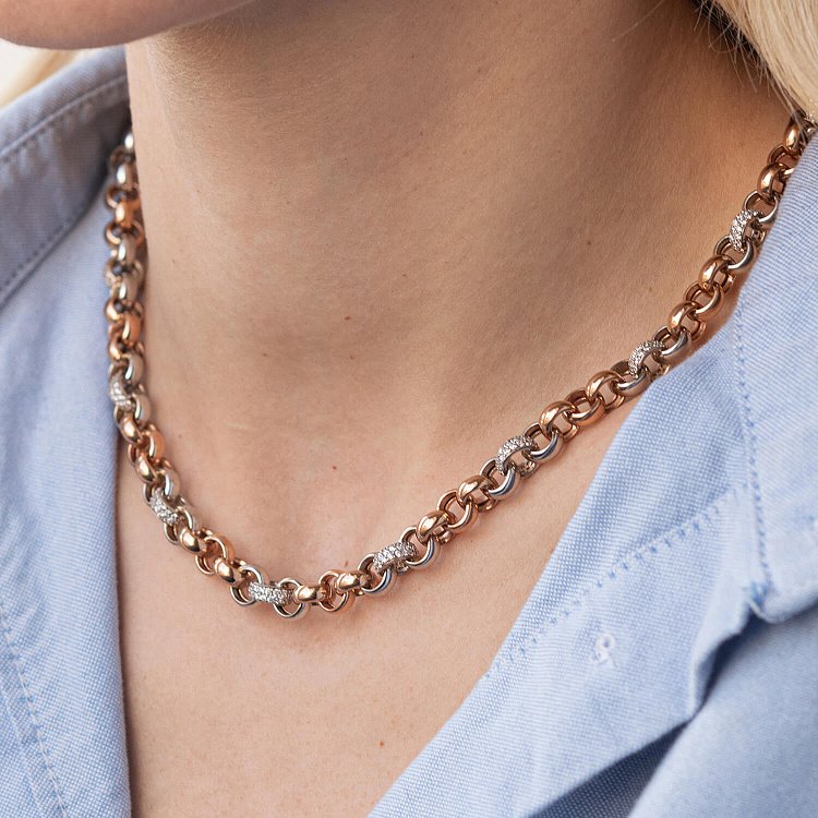 Золоте кольє "Бріджит" з фіанітами кол00797 від ювелірного магазину Онікс - 5