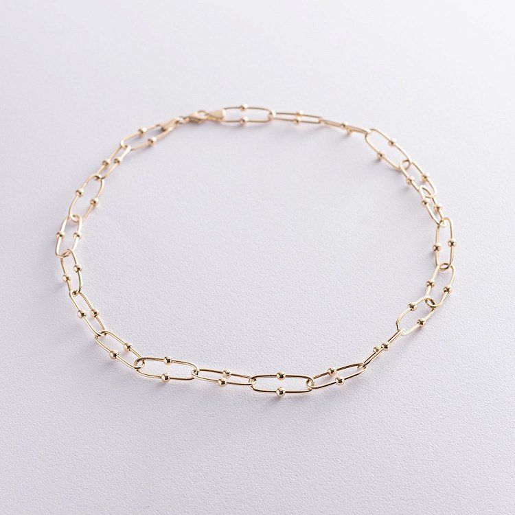 Колье "Фантазия" в желтом золоте кол01836 от ювелирного магазина Оникс - 1