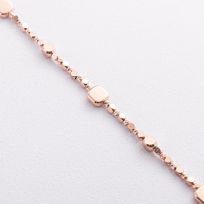 Золотий браслет "Кубики" б05823 №5