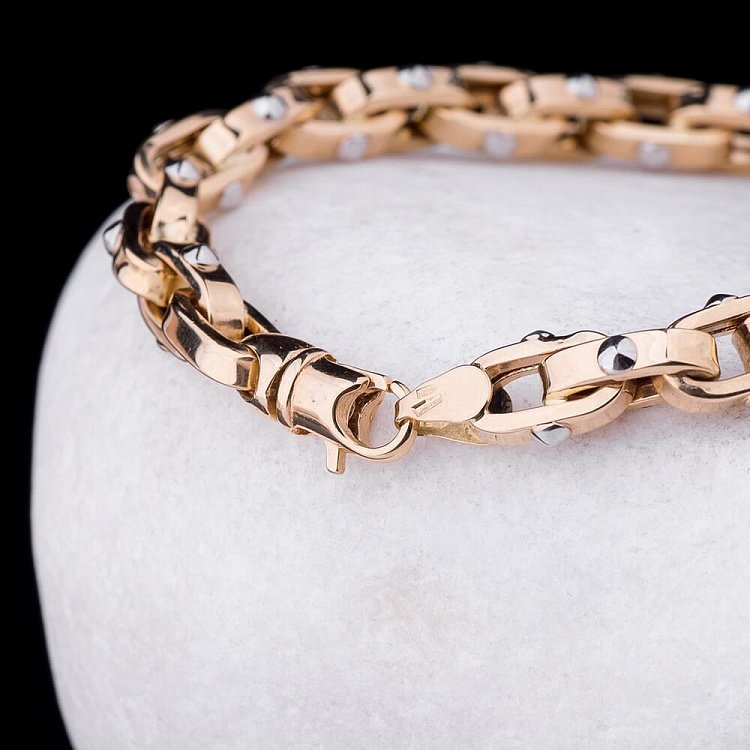 Чоловічий золотий браслет б01782 від ювелірного магазину Онікс - 2