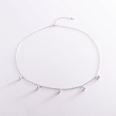 Срібне кольє "Кульки" 181065