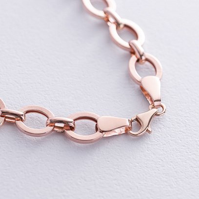 Браслет "Пантера" у червоному золоті (фіаніти) б05310 №5