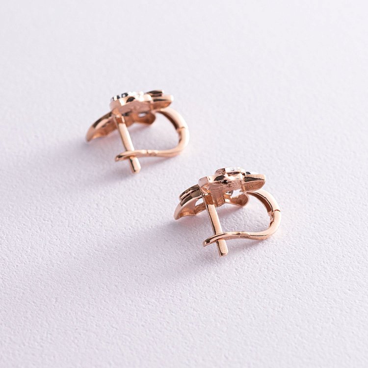 Золоті сережки "Метелики з фіанітами" с04402 від ювелірного магазину Онікс - 2