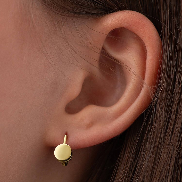 ﻿Дитячі сережки у жовтому золоті с09258 від ювелірного магазину Онікс - 3