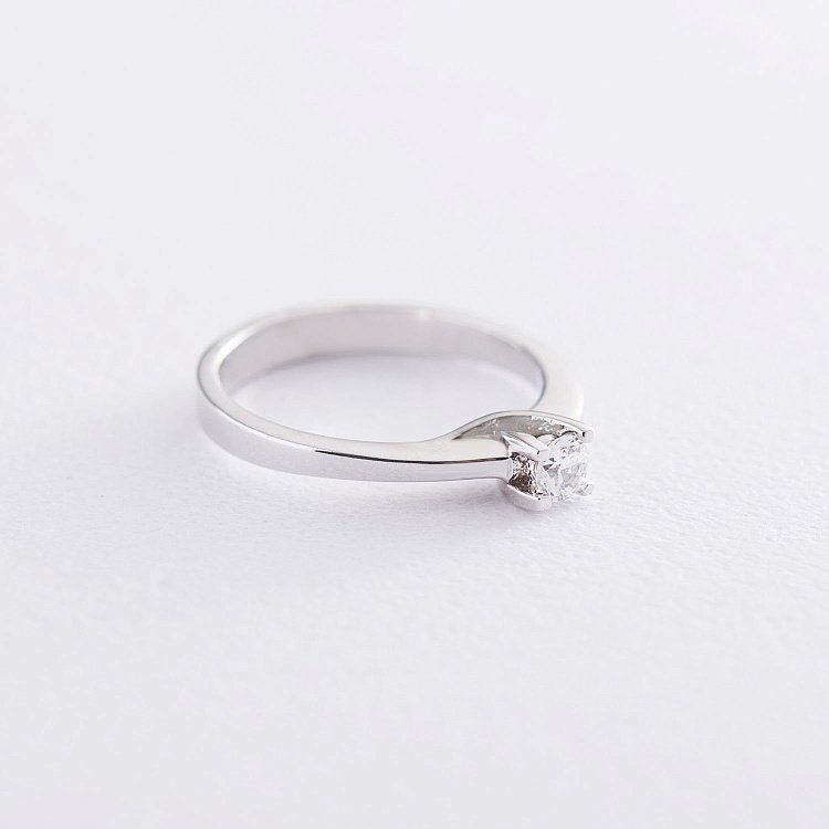 Золота заручальна каблучка з фіанітом к05167 від ювелірного магазину Онікс - 2