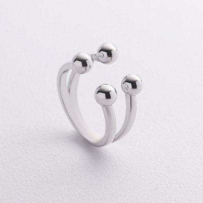 Серебряное кольцо "Шарики" 1546