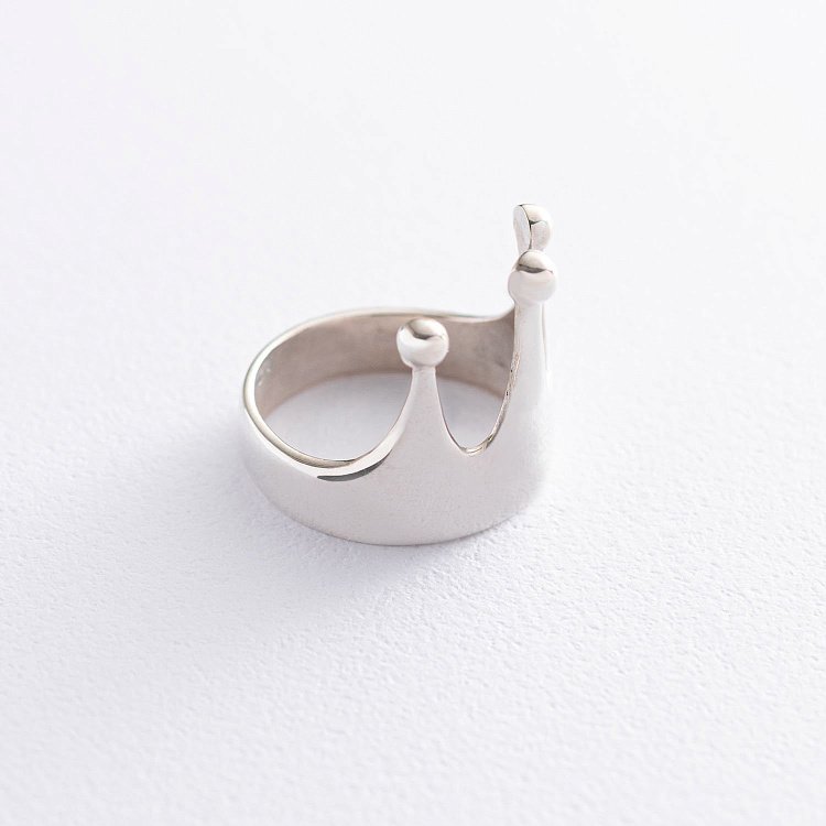 Серебряное кольцо "Корона" 111854 от ювелирного магазина Оникс - 3